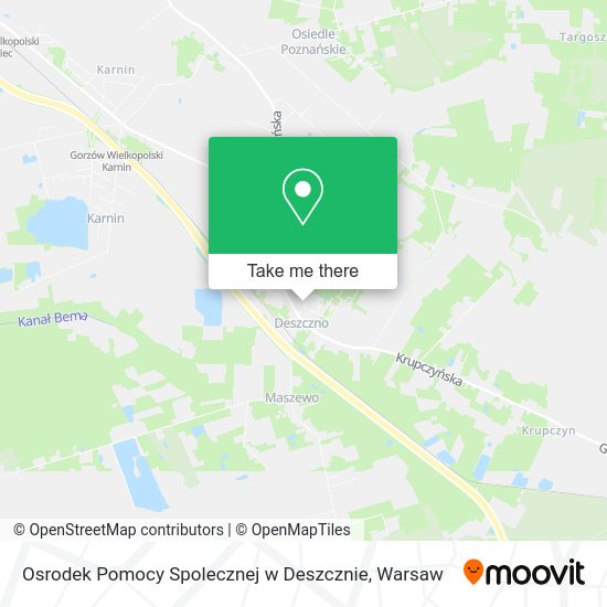 Osrodek Pomocy Spolecznej w Deszcznie map