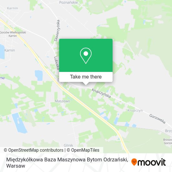 Międzykółkowa Baza Maszynowa Bytom Odrzański map