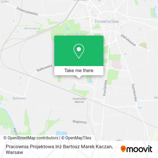 Pracownia Projektowa Inż Bartosz Marek Kaczan map