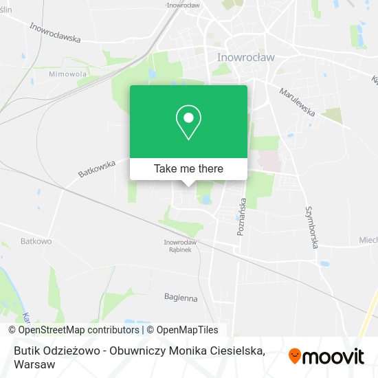 Butik Odzieżowo - Obuwniczy Monika Ciesielska map