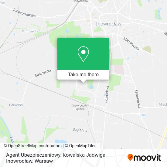 Agent Ubezpieczeniowy, Kowalska Jadwiga Inowrocław map