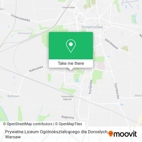 Prywatne Liceum Ogólnokształcącego dla Dorosłych map