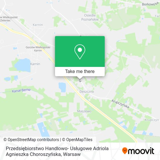 Przedsiębiorstwo Handlowo- Usługowe Adriola Agnieszka Choroszyńska map