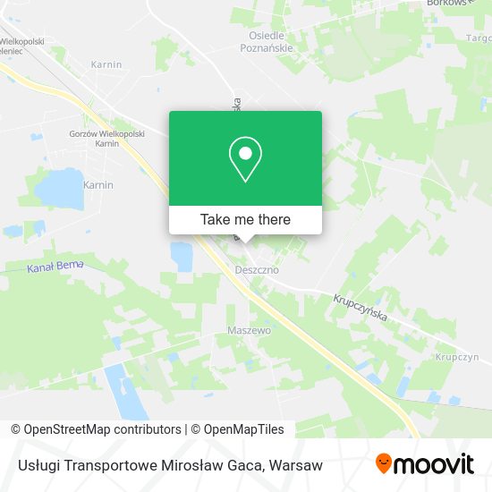 Usługi Transportowe Mirosław Gaca map