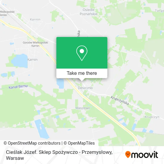 Cieślak Józef. Sklep Spożywczo - Przemysłowy map
