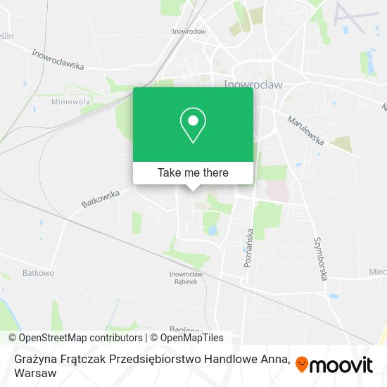 Grażyna Frątczak Przedsiębiorstwo Handlowe Anna map