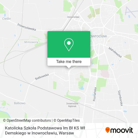 Katolicka Szkoła Podstawowa Im Bł KS Wł Demskiego w Inowrocławiu map