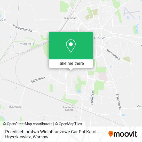 Карта Przedsiębiorstwo Wielobranżowe Car Pol Karol Hryszkiewicz