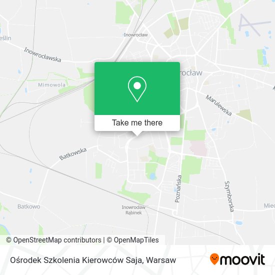 Карта Ośrodek Szkolenia Kierowców Saja