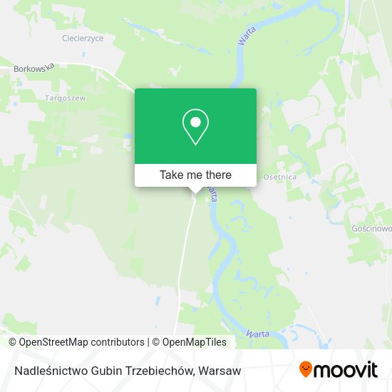 Nadleśnictwo Gubin Trzebiechów map