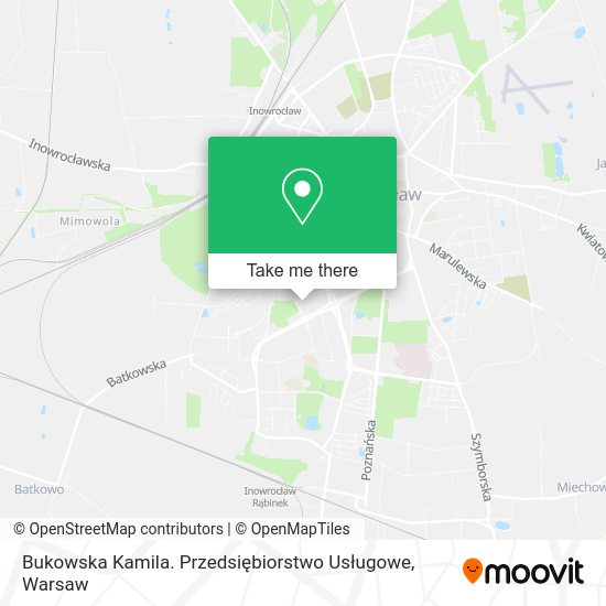 Bukowska Kamila. Przedsiębiorstwo Usługowe map