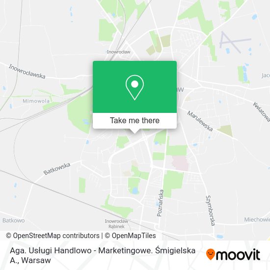 Aga. Usługi Handlowo - Marketingowe. Śmigielska A. map