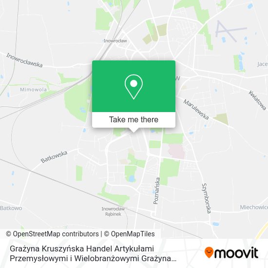 Grażyna Kruszyńska Handel Artykułami Przemysłowymi i Wielobranżowymi Grażyna Kruszyńska map