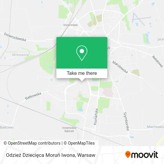 Odzież Dziecięca Moruń Iwona map