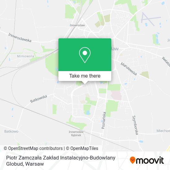 Карта Piotr Zamczała Zakład Instalacyjno-Budowlany Globud