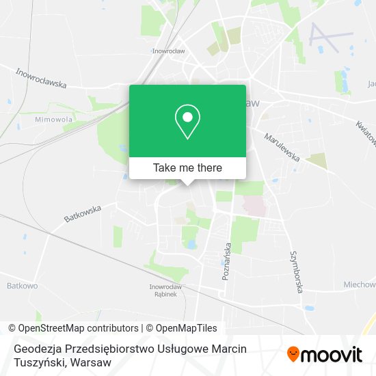 Geodezja Przedsiębiorstwo Usługowe Marcin Tuszyński map