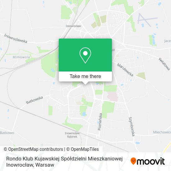 Rondo Klub Kujawskiej Spółdzielni Mieszkaniowej Inowrocław map