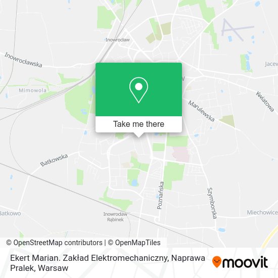 Ekert Marian. Zakład Elektromechaniczny, Naprawa Pralek map