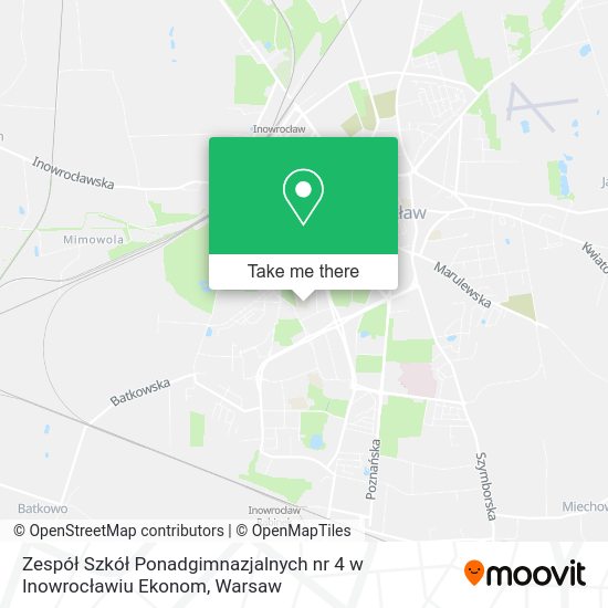 Карта Zespół Szkół Ponadgimnazjalnych nr 4 w Inowrocławiu Ekonom