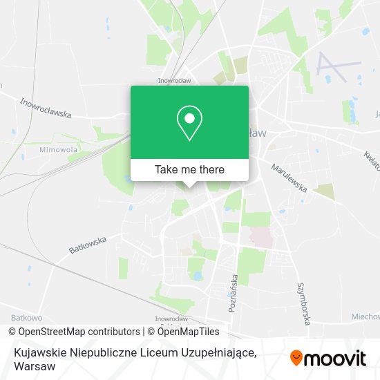 Kujawskie Niepubliczne Liceum Uzupełniające map