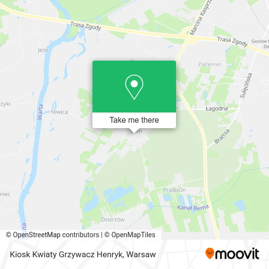 Kiosk Kwiaty Grzywacz Henryk map