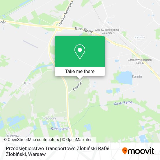 Przedsiębiorstwo Transportowe Żłobiński Rafał Żłobiński map