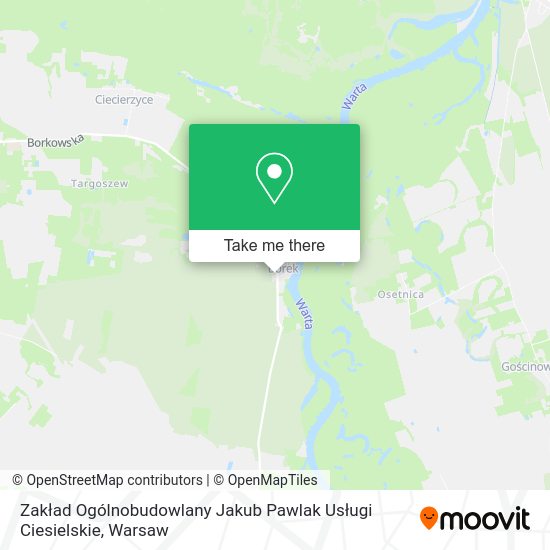 Zakład Ogólnobudowlany Jakub Pawlak Usługi Ciesielskie map