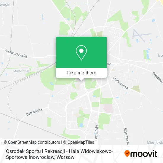 Карта Ośrodek Sportu i Rekreacji - Hala Widowiskowo-Sportowa Inowrocław