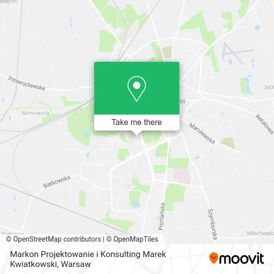 Карта Markon Projektowanie i Konsulting Marek Kwiatkowski