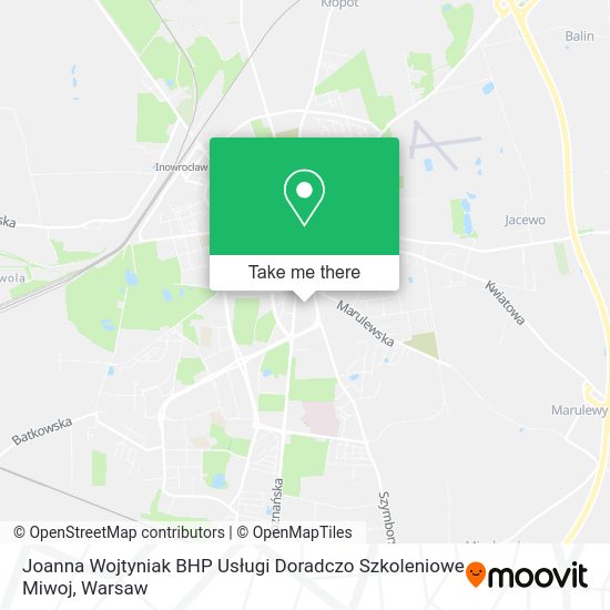 Joanna Wojtyniak BHP Usługi Doradczo Szkoleniowe Miwoj map