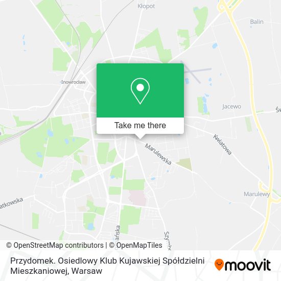 Przydomek. Osiedlowy Klub Kujawskiej Spółdzielni Mieszkaniowej map