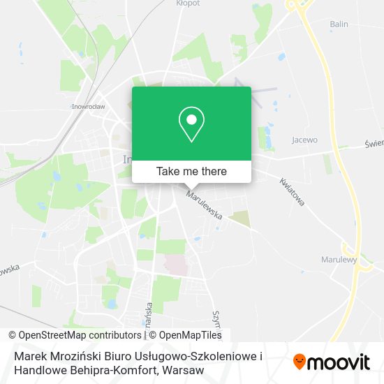 Marek Mroziński Biuro Usługowo-Szkoleniowe i Handlowe Behipra-Komfort map