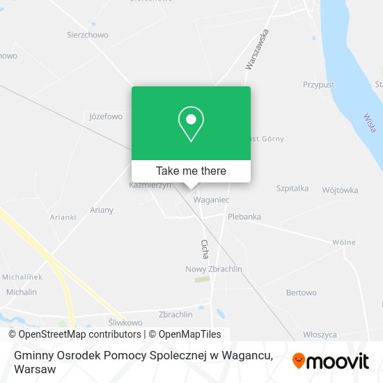 Карта Gminny Osrodek Pomocy Spolecznej w Wagancu