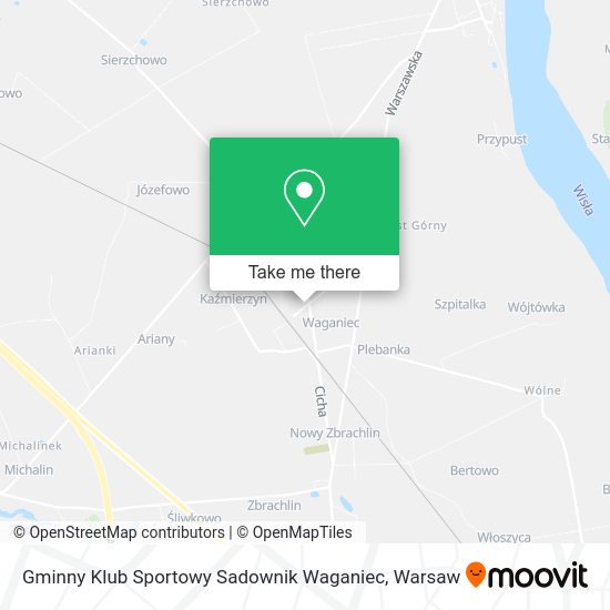 Gminny Klub Sportowy Sadownik Waganiec map