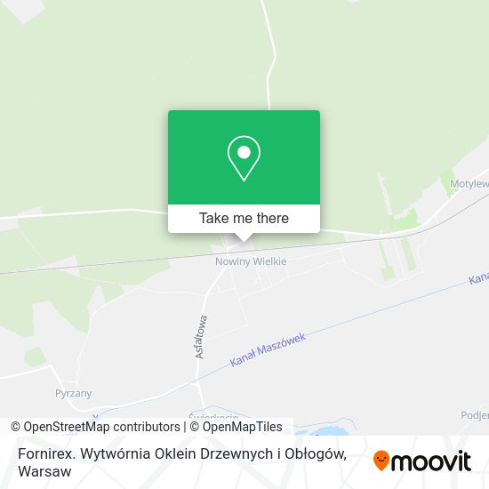 Fornirex. Wytwórnia Oklein Drzewnych i Obłogów map