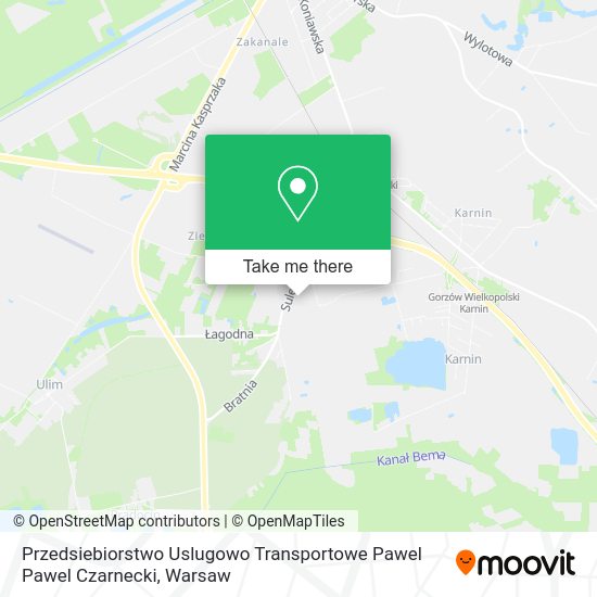 Przedsiebiorstwo Uslugowo Transportowe Pawel Pawel Czarnecki map