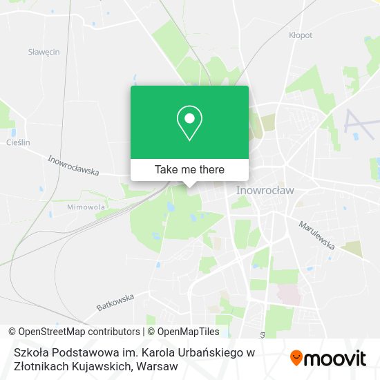 Szkoła Podstawowa im. Karola Urbańskiego w Złotnikach Kujawskich map