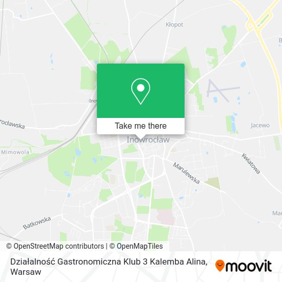 Działalność Gastronomiczna Klub 3 Kalemba Alina map