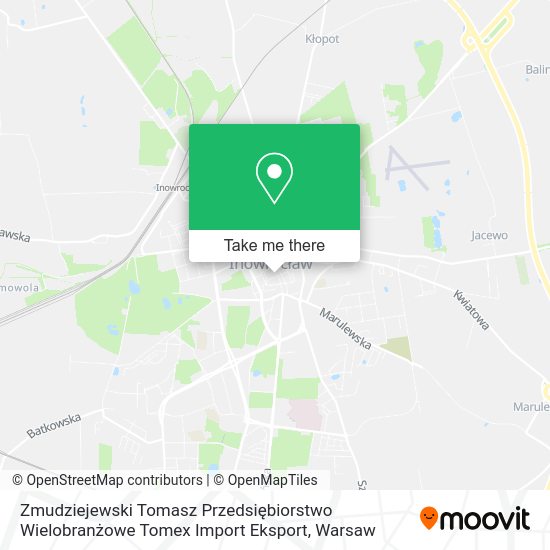 Zmudziejewski Tomasz Przedsiębiorstwo Wielobranżowe Tomex Import Eksport map