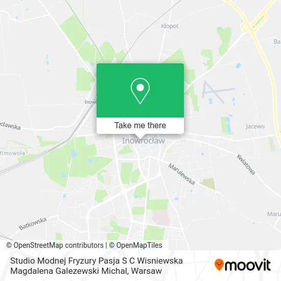 Карта Studio Modnej Fryzury Pasja S C Wisniewska Magdalena Galezewski Michal