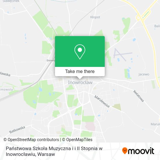 Карта Państwowa Szkoła Muzyczna i i II Stopnia w Inowrocławiu