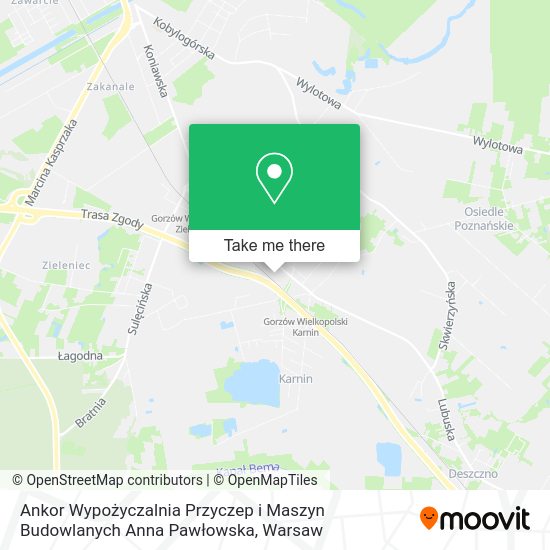 Ankor Wypożyczalnia Przyczep i Maszyn Budowlanych Anna Pawłowska map