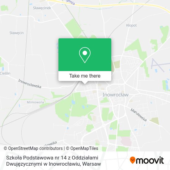 Szkoła Podstawowa nr 14 z Oddziałami Dwujęzycznymi w Inowrocławiu map