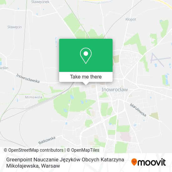 Greenpoint Nauczanie Języków Obcych Katarzyna Mikołajewska map