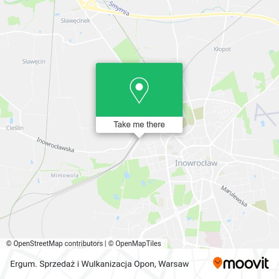 Ergum. Sprzedaż i Wulkanizacja Opon map