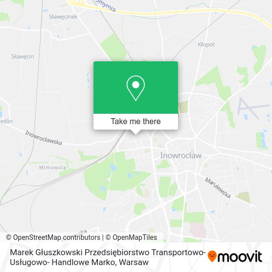 Marek Głuszkowski Przedsiębiorstwo Transportowo-Usługowo- Handlowe Marko map