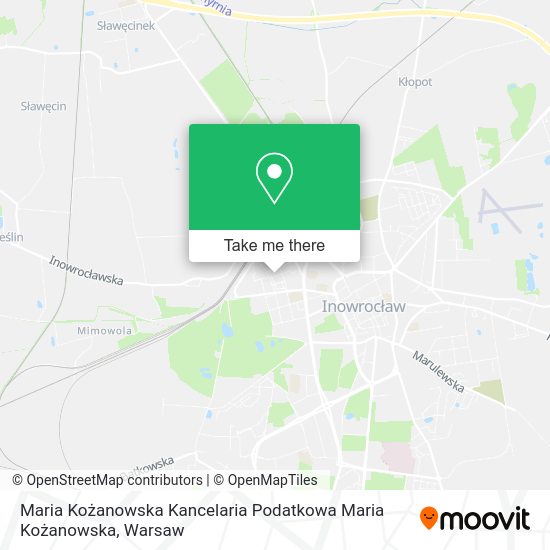 Карта Maria Kożanowska Kancelaria Podatkowa Maria Kożanowska