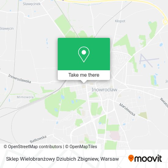 Sklep Wielobranżowy Dziubich Zbigniew map