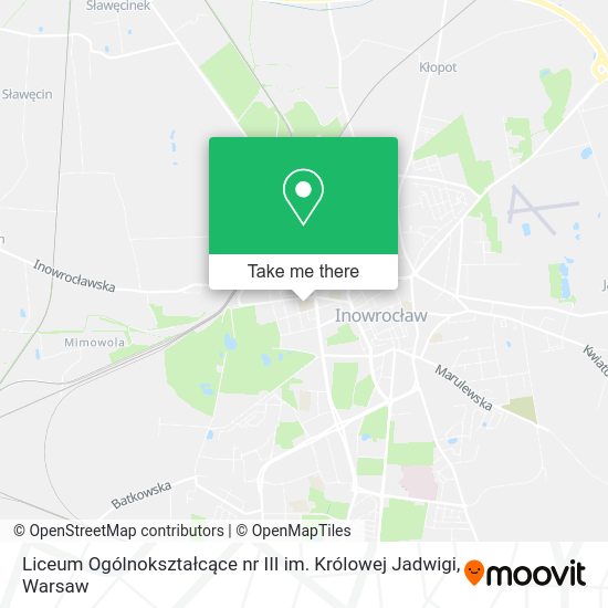 Liceum Ogólnokształcące nr III im. Królowej Jadwigi map