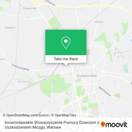 Inowrocławskie Stowarzyszenie Pomocy Dzieciom z Uszkodzeniem Mózgu map